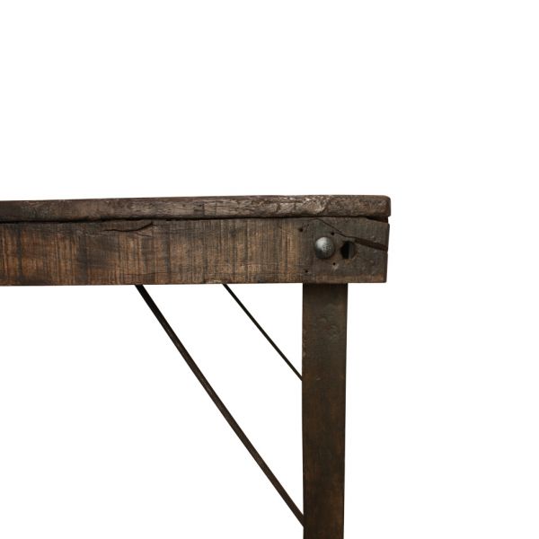 Ausklappbarer Esstisch aus Altholz, Länge ca. 155cm, Tiefe ca. 90cm