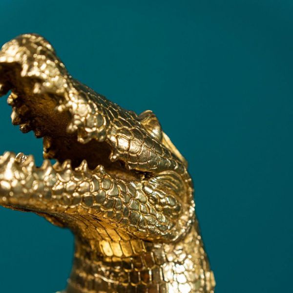 Beistelltisch Krokodil Morty, gold
