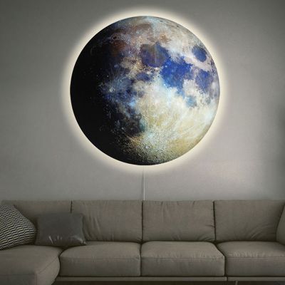 LED-Dekolampe Mond Backlight XXL, Ø124cm